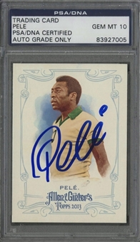 2013 Topps Allen & Ginter #130 Pelé Signed Card – PSA GEM MT 10